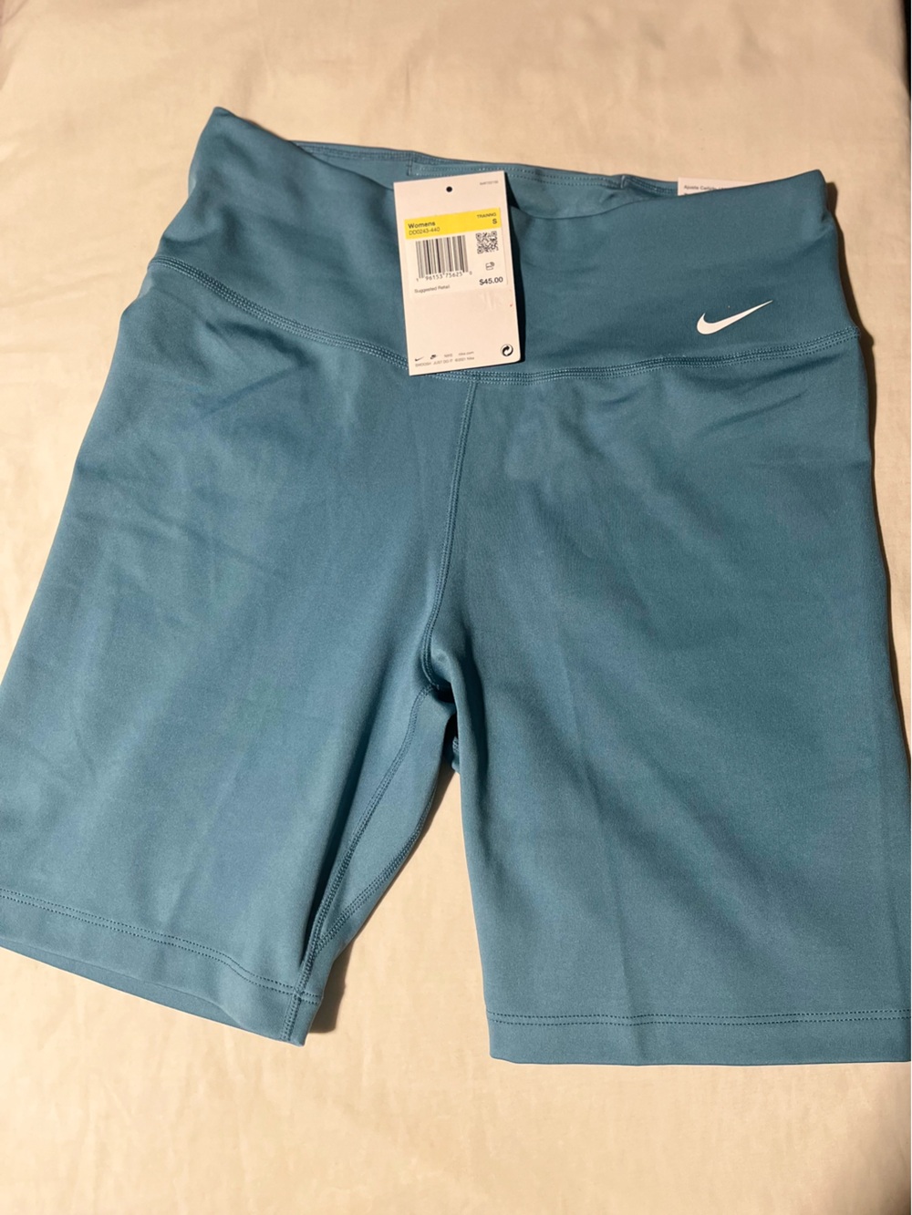 Nike Light Blue Dri-FIT Leggings with Black Swoosh